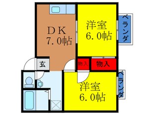 ハイツ西田の物件間取画像